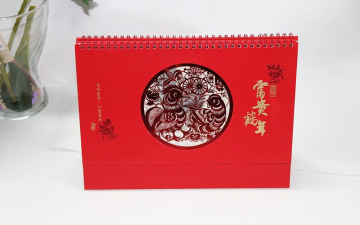 高檔镂金工藝台曆定做，定做